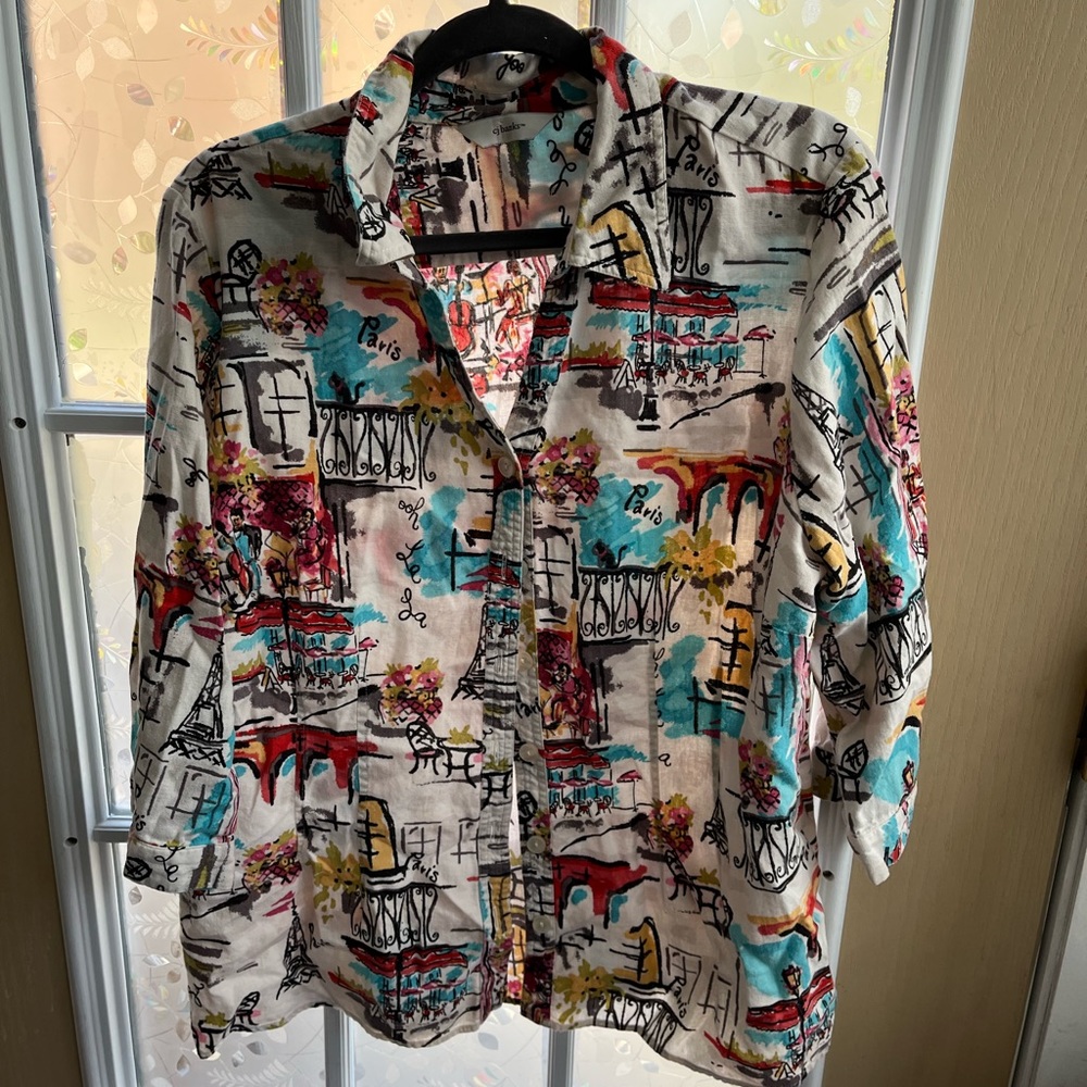 Paris Themed Blouse